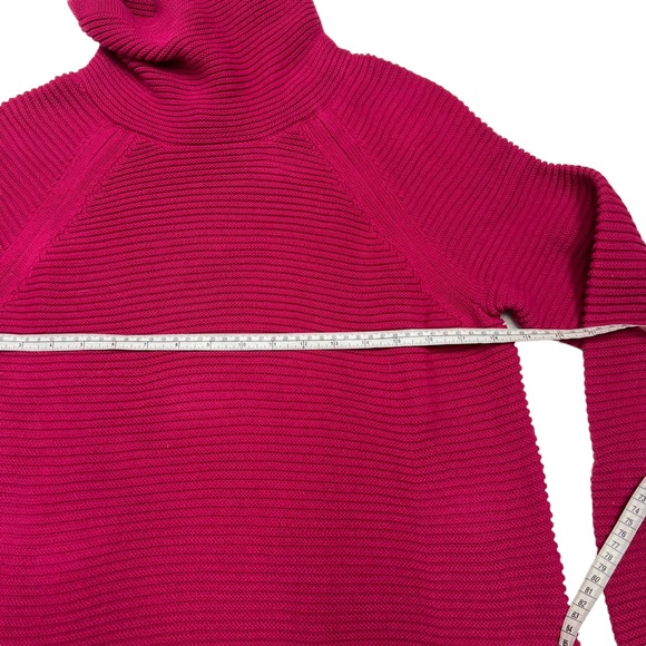Kenneth Cole Reaction Pink Cotton Blend Roll Neck Tunic Sweater Size L - Picture 7 of 10